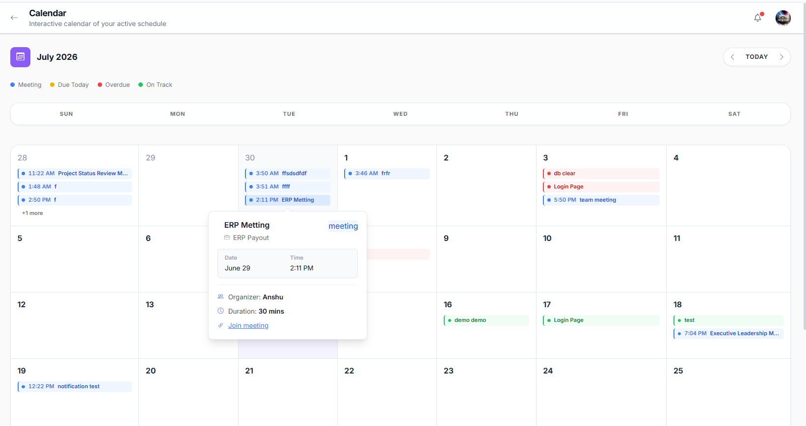 Calendar