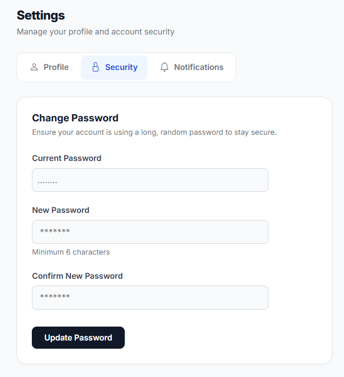 Change password